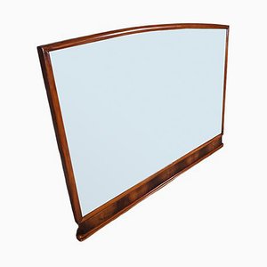 Art Deco Spiegel aus Glas & Wurzelholz