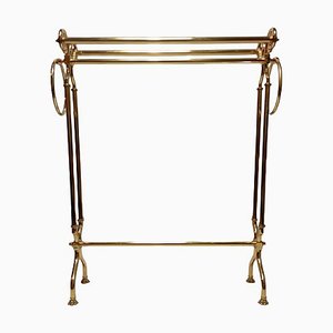 Victorian Style Brass Towel or Coat Rack
