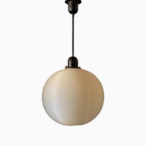 Hanging Single Pendant Lamp with Spherical Lampshade, 1960s
