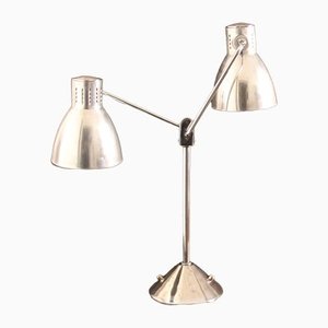 Vintage French Metal Double-Shade Desk Lamp from Jumo, 1940s