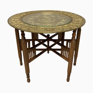 Indian Brass Folding Occasional Table