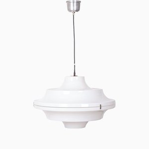 White Acrylic Ceiling Lamp in the style of Yki Nummi, 1970s