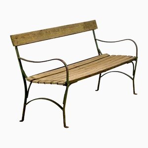 Iron and Pine Garden or Park Bench, 1930s