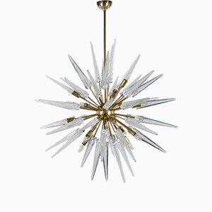 Sputnik 24 Brass Lights with Murano Glass