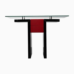 Red and Black Lacquered Console, 1970s