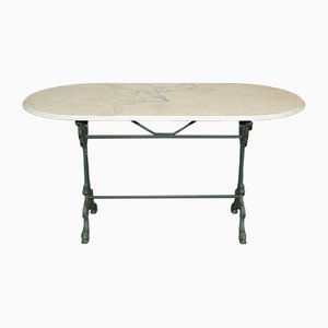 Marble and Cast Iron Bistro Table, 1900s