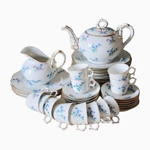 Antique Porcelain Tea Service Set from Louis Aimé Césaire Macé, 1860s, Set of 38