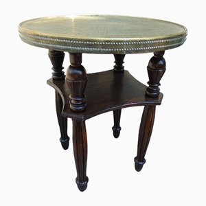 Pre-War Table with Brass Top