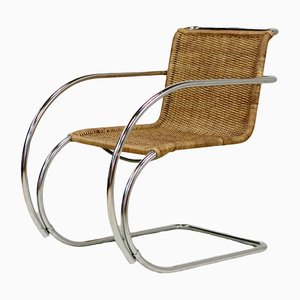 Mr20 Rattan & Tubular Chrome Armchair by Ludwig Mies Van Der Rohe, 1960s