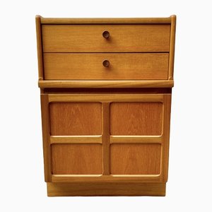 Vintage Teak Bedside Cabinet with Drawers from Nathan