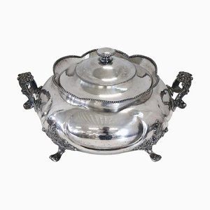 Large Silver-Plated Sugar Bowl, 1930s
