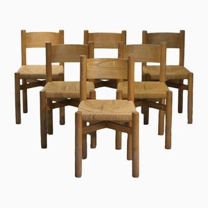 Méribel Dining Chairs by Charlotte Perriand, 1960s, Set of 6