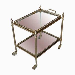 White Brass Trolley with Removable Trays from D.V.G.M. / S W, 1950s