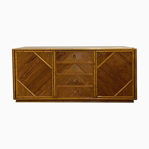 Bamboo and Brass Credenza from Vivai del Sud, Italy, 1960s