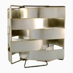 Lámpara de mesa de aluminio de Max Sauze, France, años 70