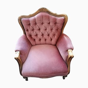 Armchair with Red Upholstery