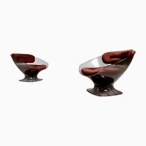Pod Lounge Chairs by Raphael Raffel, 1970s, Set of 2