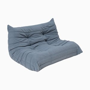 2 Seater Togo Sofa in Baby Blue Bouclé by Michel Ducaroy for Ligne Roset