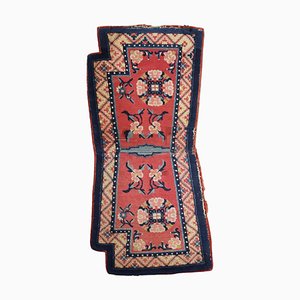 Tibetischer Sella Teppich in Rot