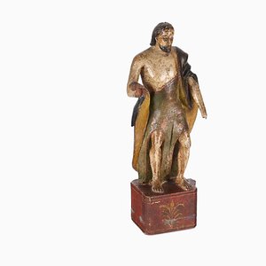 Patinated Statue in Wood