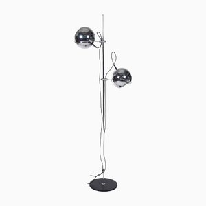 Floor Lamp with Ball-Shaped Chrome Shades