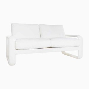 White Leather Sofa by Burkhard Vogtherr for Rosenthal