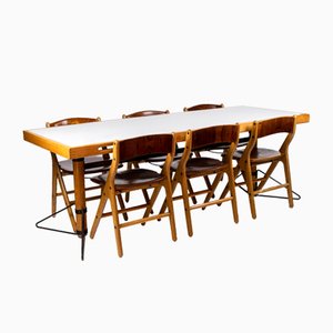 Dining Table & Chairs by Marc Held for Bessière, 1983, Set of 7