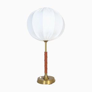 Mid-Century Modern Brass and Metal Table Lamp from Ewå, Sweden, 1950s