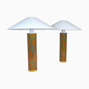Large Mid-Century Modern Ceramic Table Lamps, Sweden, 1960s, Set of 2