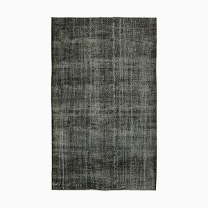 Vintage Black Overdyed Rug