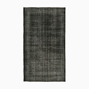 Vintage Black Overdyed Rug