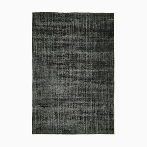 Vintage Black Overdyed Rug