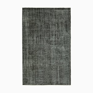 Vintage Black Overdyed Rug