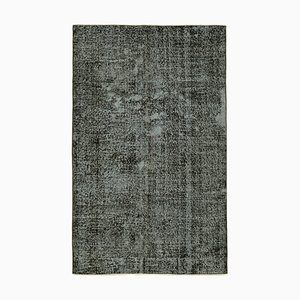 Vintage Black Overdyed Rug