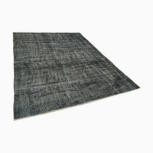 Vintage Black Overdyed Rug