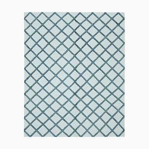 Tapis Kilim Moderne Bleu