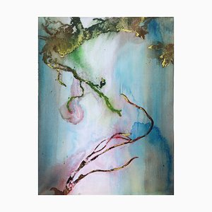 Akira Inumaru, Cimes et racines / Ranunculus, Anemone, 2021, Oil on Canvas