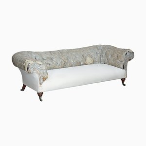 Antikes viktorianisches Chesterfield Sofa mit Bezug von Howard & Sons