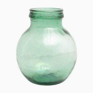 Botella Mid-Century vintage de vidrio, años 50