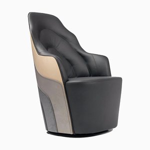 Color & Blanche Contemporary Leather Couture Armchair by Bd Barcelona