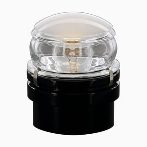 Inside and Outside Wall and Ceiling Lamp Fresnel Black by Joe Colombo for Oluce