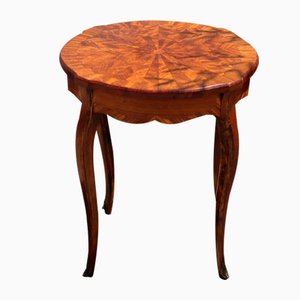 French Round Wooden Coffee Table