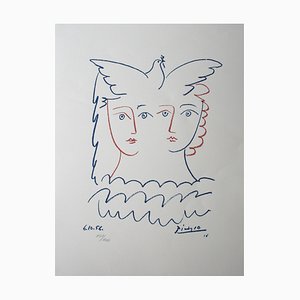 After Pablo Picasso, 2 femmes à la colombe, Lithograph