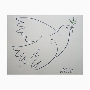 After Pablo Picasso, La colombe bleue, Litografía