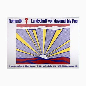 Après Roy Lichtenstein, Romantik? Grand Affiche d'Exposition en Sérigraphie Landschaft von Dazumal bis Pop, 1970