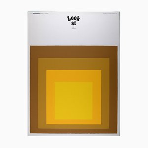 Nach Josef Albers, Look at Albers, 1969, Large Siebdruck Ausstellungsplakat