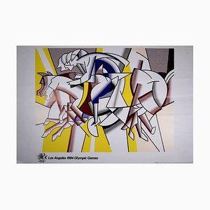 Póster grande con litografía en offset de Roy Lichtenstein, Los Ángeles 1984