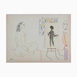 Pablo Picasso, Mujer desnuda, 1954, Litografía