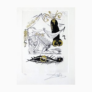 Salvador Dali, Fleurs d'Art von Les Amours Jaunes, Drypoint Gravur