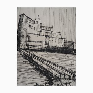 Bernard Buffet, The Fortress, Original Etching